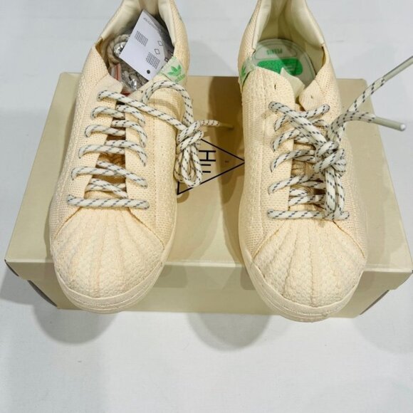 Adidas x Pharrell Williams S42931 Superstar Primeknit Sneaker Shoe Cream - Picture 4 of 5